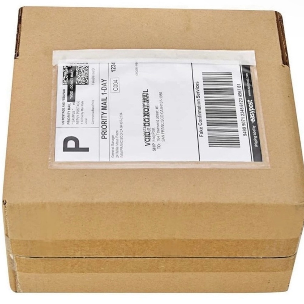 25ct Clear Adhesive Shipping Labels/Invoice Pocket